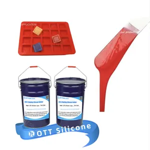 Fornecedor de borracha de silicone Rtv2 de alta elasticidade para moldes de silicone de molde líquido de silicone de amostra grátis fácil desmoldada