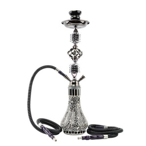 Arabic Glass Hookah <b>Mosaic</b> Narguile 2 Hose Mirror Finish Water Pipe for Bar Party Home - Product Image 1