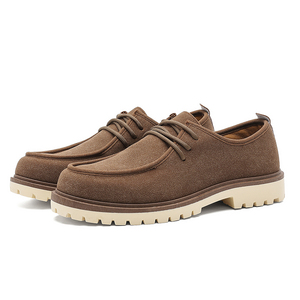 Nouvelles bottes habillées tendance en faux daim pour hommes, à lacets, antidérapantes, à bas prix, de marque, exportées par les fournisseurs de Guangzhou, OEM bon marché - Product Image 2