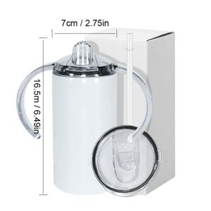 Biberon pour bébé sans BPA de 12 oz, tasse à bec verseur sans soudure pour enfants, avec 2 couvercles - Product Image 3