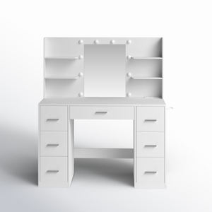 Meja Rias Grosir Pabrik Dengan Stopkontak USB dan Lampu Kecerahan yang Dapat Disesuaikan 3 Mode - Product Image 1