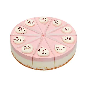 Fabriek Directe Levering Verjaardagsbijeenkomst Crème 8-Inch Aardbeienkaas Mousse Cake