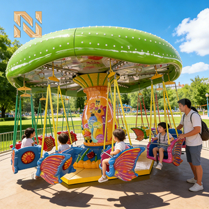 Fabricante Profesional de Sillas Voladoras de Mariposa de 12 Plazas para Parques de Atracciones al Aire Libre, Venta de Atracciones con Certificación CE de 4kW en Acero - Product Image 5