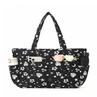 Tas Tote Wanita Motif Bunga Kapasitas Besar Tas Selempang Ringan Tas Belanja Kasual Tas Jinjing Harian Logo Kustom OEM