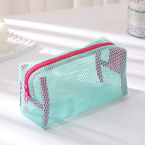 Summer Beach Colorful Lightweight Mesh Makeup <strong>Travel</strong> <strong>Storage</strong> <strong>Bag</strong> Portable Desktop Organizer Stationery Pencil Case Cosmetic <strong>Bag</strong> - Product Image 2