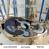 Polished Stainless Steel 2205 2507 A286 904L E Clip Retaining Ring Zinc Made Spring Steel Bores Shafts DIN471 DIN472 Washers