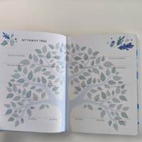 Carnet à couverture rigide en PU personnalisé de 15,5*21,5 cm avec logo estampé à chaud argenté, Livre de souvenirs pour grand-père, Vente en gros