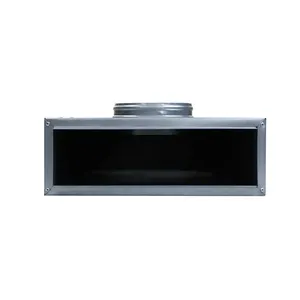 Lakeso 12 Inch Register Box Galvanized Sheet Linear Slot Diffuser Double slot Insulation Plenum Box