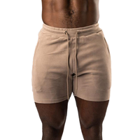 Short de gymnastique pour hommes de haute qualité 95% coton 5% élasthanne coupe ajustée personnalisé en gros brodé options de taille plus fermeture à cordon