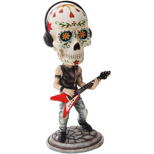 Figurina dipinta del <span class=keywords><strong>chitarrista</strong></span> Bobblehead del giorno dei morti - Product Image 1