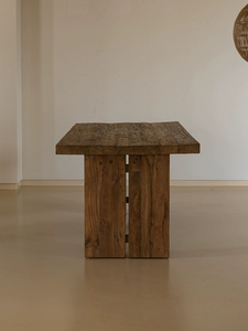 Vintage wabi-sabi viento antiguo original losa de madera maciza hogar comedor escritorio de la computadora - Product Image 4
