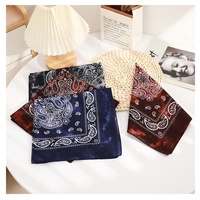 2022 New Design Factory Wholesale 22x22 Cotton Tie-dye Paisley Bandana Headbands For Women