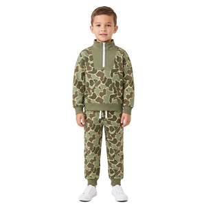 Conjunto Deportivo para Niño con Cremallera y Estampado de Camuflaje, Pre-venta, Algodón y Spandex, Ropa Casual de Caza, Estilo Occidental Personalizado Yawoo - Product Image 2