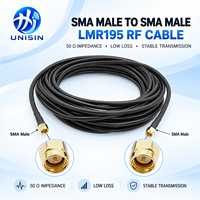 Câble coaxial RF SMA mâle vers SMA mâle LMR195, faible VSWR 50 Ohm, faible perte, Jumper Pigtail noir 100cm pour antenne