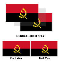 Vente en gros 3x5In Angola Drapeau national 68D et 100D Polyester trois couches personnalisables avec transport rapide