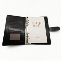 Reliure à 6 trous A5 personnalisée, couverture de carnet transparente en PP, pages de remplissage en papier