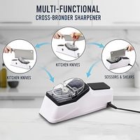 Affûteur de ciseaux électrique portable Swifty Sharp pour cuisine, outil de ponçage par aspiration, mini-affûteur de ciseaux