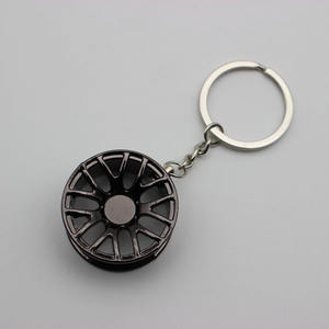 Porte-clés universel de voiture en métal, accessoire automobile, Mini pneu, carénage de roue, jante - Product Image 2