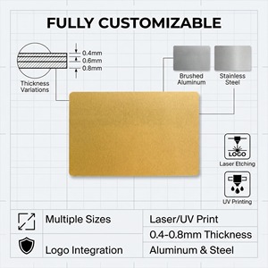 Biglietto da Visita Premium in Metallo Elettroplaccato 0,8mm, Personalizzabile con Incisione Laser del Logo e Informazioni di Contatto - Product Image 5