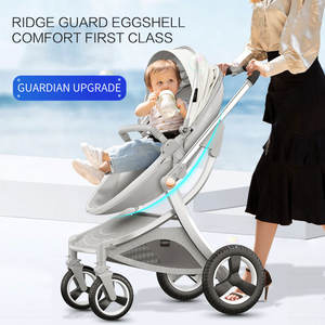 Nouveau design de poussette de luxe 3 en 1 en coquille d'œuf avec siège auto OEM siège auto pliable pour bébé landau <span class=keywords><strong>nacelle</strong></span> - Product Image 6