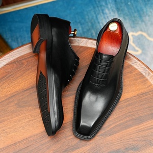 Nuevo Modelo 2025, Zapatos Formales de Novio para Negocios, Color Marrón, con Cordones Oxford, de Cuero Genuino de Alta Gama, para Hombre, con Aumento de Altura - Product Image 3