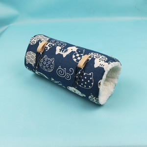 도매 애완 동물 햄스터 장난감 침대 햄스터를위한 면 인쇄 매달린 터널 - Product Image 2