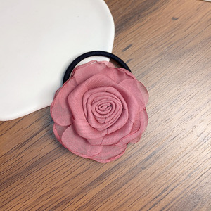 Nouvelle Élastique à Cheveux Style Chinois avec Roses Séchées, Bandeau Élastique Vintage, Accessoires Cheveux Femme, Élastique Antidérapant - Product Image 4