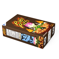 Boîte d'emballage alimentaire personnalisée recyclable, pliable, en papier d'art 350g, impression couleur, pelliculage mat, gaufrage, boîte à sushi, boîte à céréales