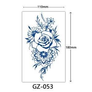 OEM belleza impermeable Rosa <span class=keywords><strong>Flores</strong></span> tatuaje temporal pegatina <span class=keywords><strong>para</strong></span> el cuerpo <span class=keywords><strong>de</strong></span> la <span class=keywords><strong>mujer</strong></span> <span class=keywords><strong>de</strong></span> larga duración 15 días semipermanente - Product Image 5
