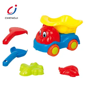 Cheap kids play set plastic car summer outdoor game molds beach sand toys