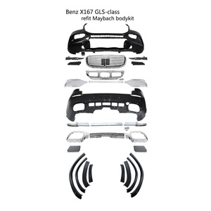 Kit de carrocería completo directo de fábrica para <span class=keywords><strong>Mercedes</strong></span> Benz <span class=keywords><strong>GLS</strong></span> <span class=keywords><strong>X167</strong></span> actualizado a difusor de rejilla de parachoques trasero delantero estilo MAYBACH - Product Image 1