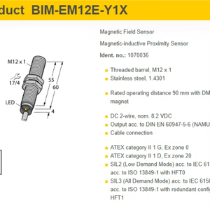 Sensor Magnético de Efecto Hall Turck Original Nuevo, BIM-EM12E-Y1X BIM-UNT-AP7X-0.3-RS4 BIM-UNT-AN6X 7m - Product Image 2