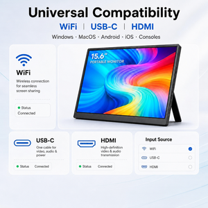 Monitor Portátil de <span class=keywords><strong>15.6</strong></span> Pulgadas 1080P FHD IPS Wi-Fi, Segundo Monitor Externo con Puerto USB-C, Compatible con PC, Laptop y Dispositivos de Juego - Product Image 2