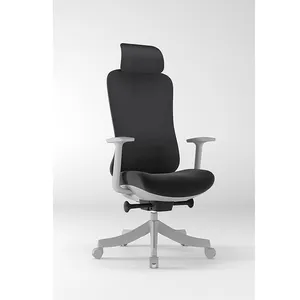 Kursi kantor grosir 3D kunci dapat diatur, kursi pijat rumah kantor, kursi eksekutif dengan penopang Lumbar