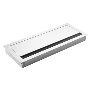 Boîte de gestion de câbles en alliage d'aluminium, rectangulaire, avec couvercle rabattable, équipée d'un tampon anti-rayures, pour bureau - Product Image 2