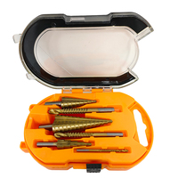 Kit professionnel de 6 forets étagés à dents de scie - Acier pour roulements 4-12/4-20/4-32mm Forets étagés 3/6/8mm Scies cloches