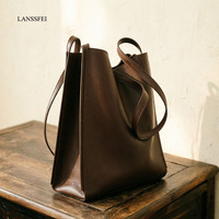 Sac à main tendance de luxe pour femme avec logo personnalisé, sac fourre-tout rétro en cuir véritable, sac bandoulière en gros pour femme