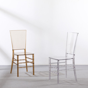 Modern Transparent Plastic Dining Chair With <b>Backrest</b> Bamboo Style Adult Use - Product Image 1