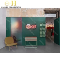 Vitrine murale LED en bois pour opticien, présentoir à lunettes, support de rangement moderne pour lunettes de soleil, présentoir de vente au détail pour magasin d'optique