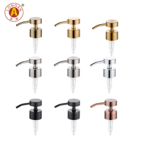 Pompe à lotion en acier inoxydable de haute qualité 24 mm 28 mm, distributeur de savon liquide pour bouteille en verre givré pour shampoing