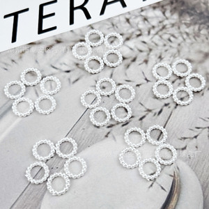 Círculo de perlas blancas de 10 mm, acrílico, para manualidades, decoración de fundas de teléfono, arte de uñas y horquillas para el cabello. - Product Image 3
