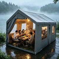 Tente de camping multifonctionnelle imperméable et coupe-vent, abri extérieur portable, tente de garage pour le stockage et le camping