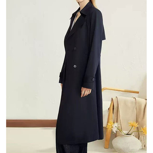 Tùy Chỉnh Phụ Nữ Thời Trang Áo Khoác Sang Trọng Dài Parka Tùy Chỉnh Mùa Thu Phong Cách Giữa Chiều Dài Cape Áo Gió Lỏng Giản Dị Rãnh Áo Khoác - Product Image 5