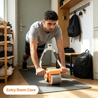 Rodillo Abdominal para Entrenamiento Abdominal en Casa, con Rebote Automático, para Adultos, Hombres y Mujeres, Quema Grasa de Cintura, Ejercicio para Moldear el Cuerpo