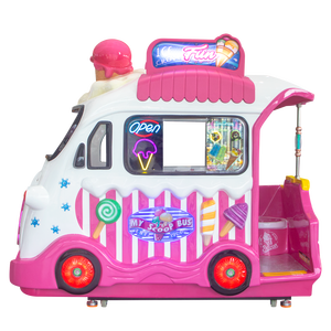 CE Ice Cream Fun Kiddie Rides 4 Seat Family Swing Bus Divertissement Jeu Vidéo <span class=keywords><strong>Intérieur</strong></span> Jeu à pièces pour enfants Aire de <span class=keywords><strong>jeux</strong></span> - Product Image 4