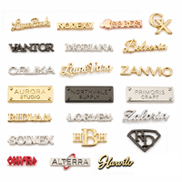 Lettres métalliques personnalisées pour sacs, plaqué or et argent, lettres séparées, plaque nominative, étiquette de marque OEM pour sacs à main et pochettes