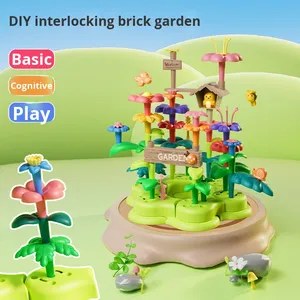 Đa dạng vườn khối xây dựng sáng tạo HANDMADE HẠT lớn tự làm giáo dục chơi nhà cắm hoa cô gái chơi thiết lập - Product Image 3