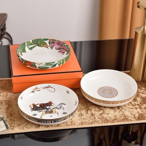 Juego de 2 Platos de Diseño, Porcelana Fina, con Patrón de Plantas Pintado a Mano, Plato Hondo y Plato para Sopa de 8 Pulgadas, Vajilla con Diseño de Selva Tropical - Product Image 5