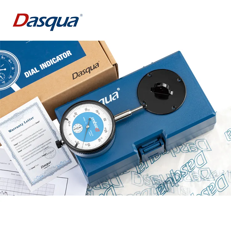 Dasqua Indicateur à cadran axial haute précision 0-10mm avec certificat d'étalonnage