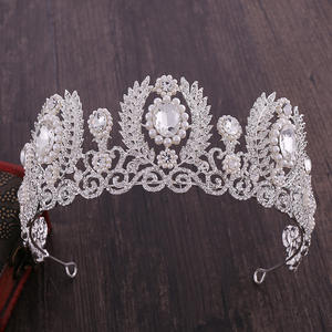 Accessori per Capelli in Stile Persiano <span class=keywords><strong>Arabo</strong></span>, Corona Barocca con Strass Colorati, <span class=keywords><strong>Copricapo</strong></span> da Sposa con Strass Bianchi - Product Image 4